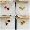 Elegant Preserved Rose Earrings Korean Style Sweet Earrings Creative Rose Flower Ear Clip  Women