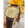 Used Working Item, SEIKO QUARTZ Ladies' Watch, Gold Dial, Vintage, Small, Leather Strap