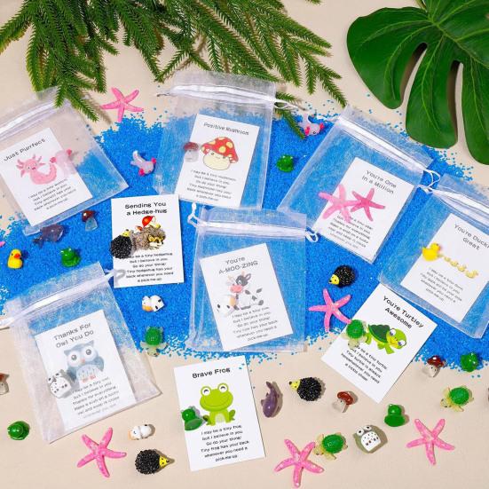 Employee Appreciation Gifts Bulk for Coworkers Funny Resin Animals with Thank You Cards Inspirational Office Pocket Gifts