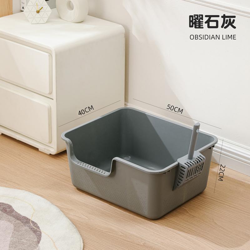 Kuweta dla kota Duża, odporna na zachlapanie, półzamknięta, ogromna toaleta dla zwierząt Duży płot Wysoka kuweta dla kota Artykuły dla zwierząt