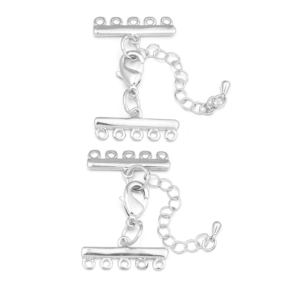 2 Sets Mehrsträngige Hummerklauen Verlängerungskette Halskette Armband Verbindungsstücke Verschlüsse Haken Für DIY Schmuckherstellung Zubehör
