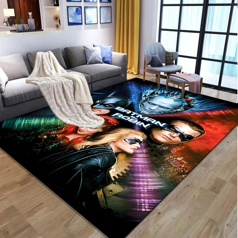 Batman Pattern Rug, Indoor/Outdoor Mat, for Picnic, Gameroom, Bedroom, Office, Living Room, Home Decor Carpet, Birthday Gift