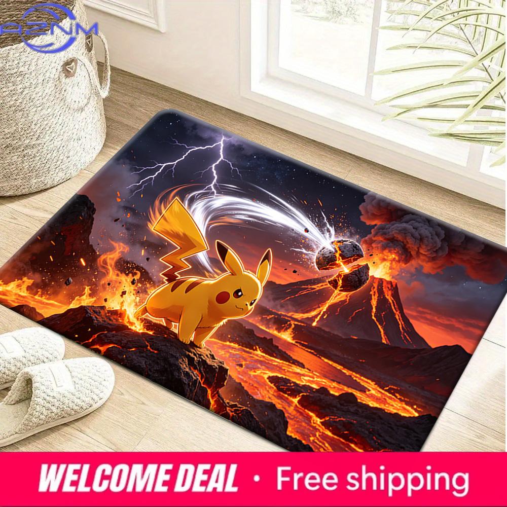 

Pokemon Pikachu Volcano Lava Lightning Print Non-Slip Floor Mat Doormat 40cm x 60cm