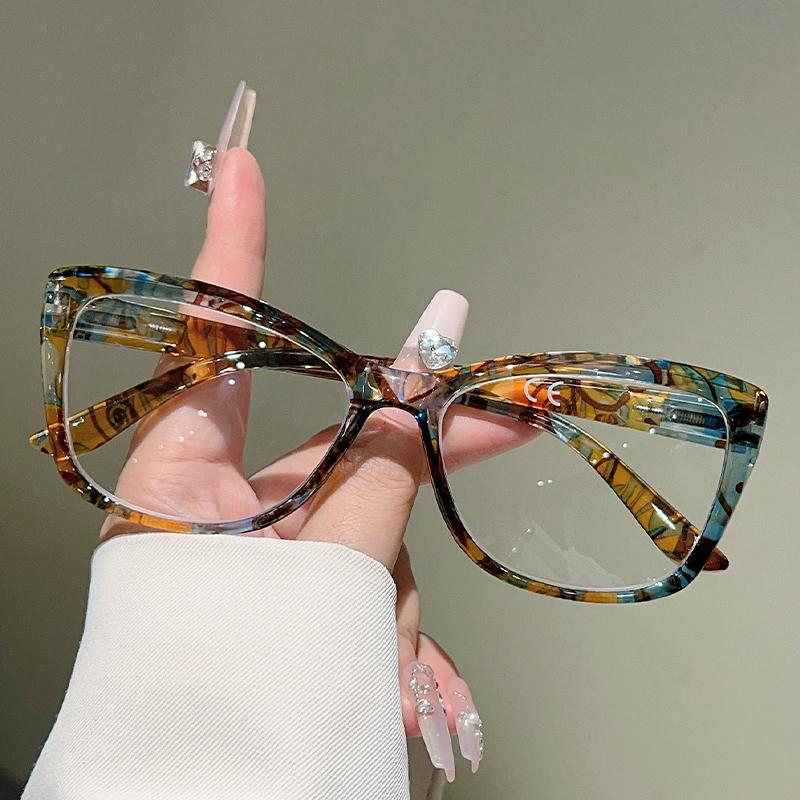 Vintage Square Reading Glasses Women New Fashion Full Rim Blue Light Blocking Eyewear Trendy Presbyopia Optical Frames