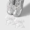 Elegant Detachable Pearls Beaded Bowknot Shoe Clips For Women Formal Event Wedding Party Heel Sneakers Charm Accessories