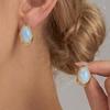 304 Stainless Steel Retro Gradient Geometric Stud Earrings for Women - European & American Style