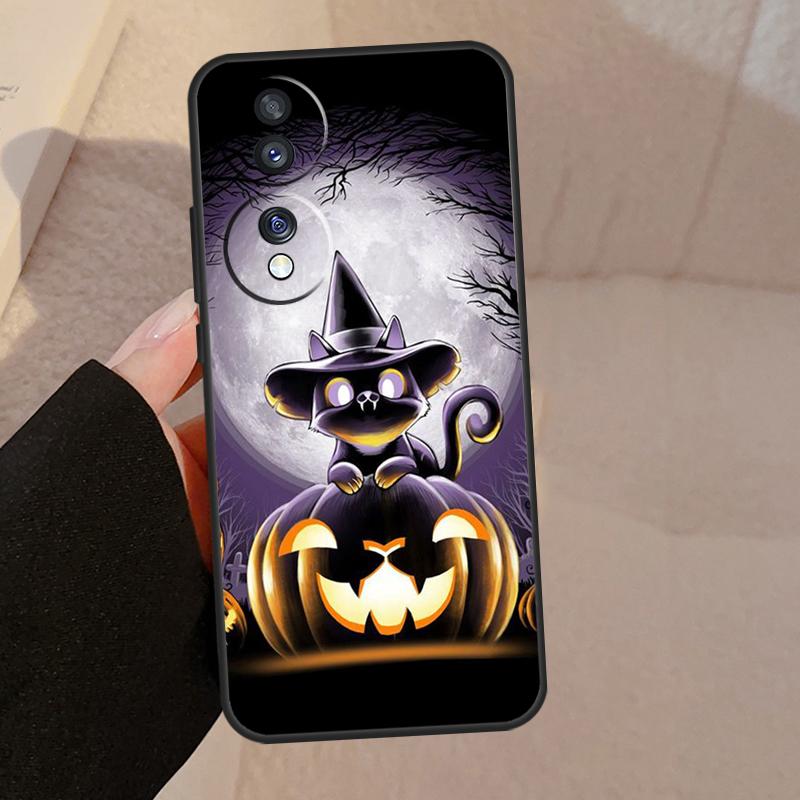 Witch Black Cat For Honor Magic V5 5 6 7 Pro Case For Honor X9a X9b X9c X8a X8b 50 70 90 200 400 Lite Cover