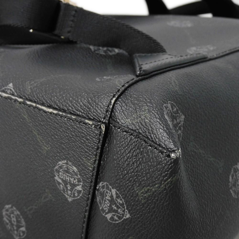 Used 11828 Hiker Daypack 7927 New Logo Emblem Signature Cocoa Brown Crest Black Made in Italy Men's from Japan AUTHENTIC