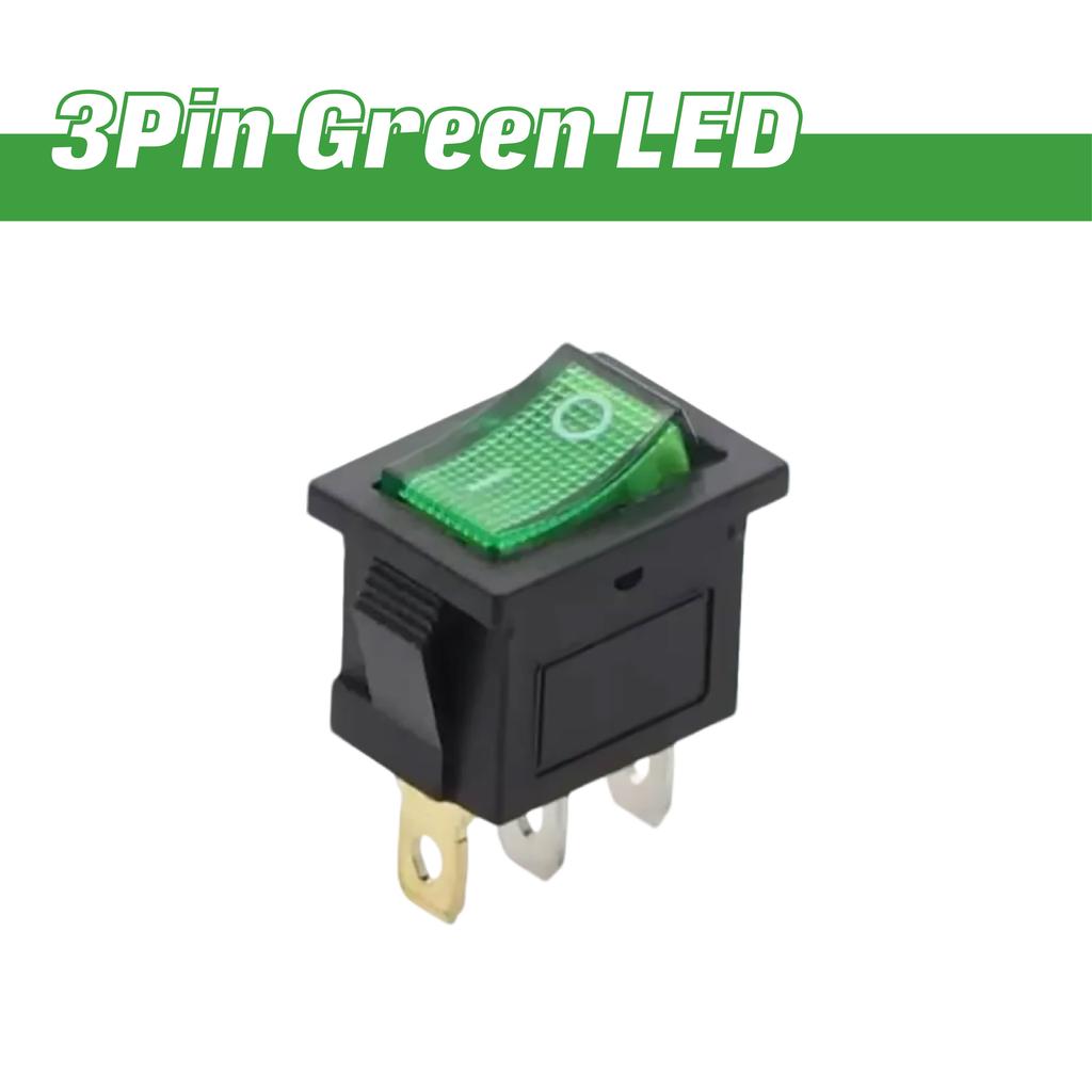 KCD1 Rocker Switch 15x21MM Latching Power Switch with Indicator Light 2/3/4 Pin 6A 250V 10A 125V
