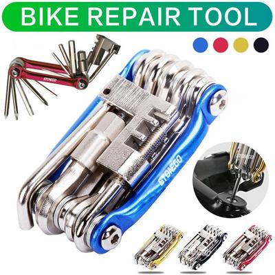 Multifunction 11 In1 Bicycle Repairing Set Bike Bike Repair Tool Stonego Kit Wrench Screwdriver Chain Hex Spoke Mountain Cycling Tools