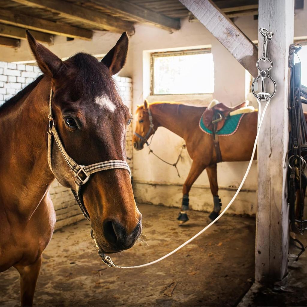 3 Pack Horse Tie Ring, Tie Ring for Horses, 304 Stainless Steel Horse Training Accessories for Indoor and Outdoor Horse Trailers, Safe and Durable