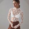 Perspective Lace Top Mesh Multi-color Bottoming Shirt Sexy Trend Shirt