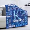 Personalized Custom Blanket For Adult Kids Customizable Name Flannel Blanket Soft Cozy For Bed Sofa Travel Perfect Birthday Gift