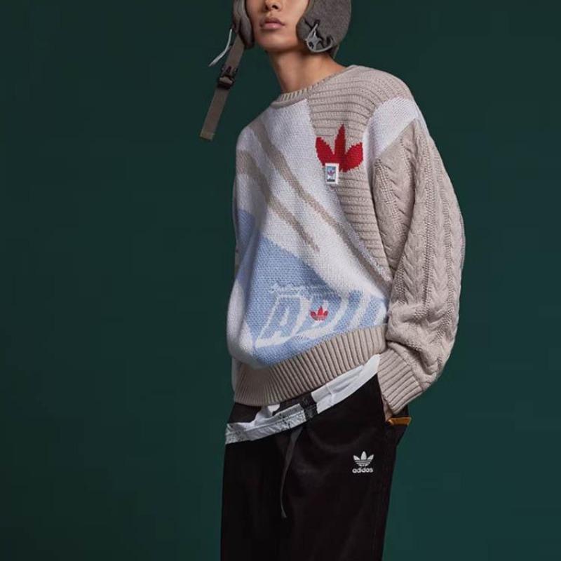 Adidas Originals Sportswear Pullover Top Sporty Round-neck Pullover Knitted Sweater IN0985 Men's Sizes