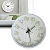 12 Inch Luminous Wall Clock Minimalist Round Quartz Clock for Bedroom Living Room Decoration White