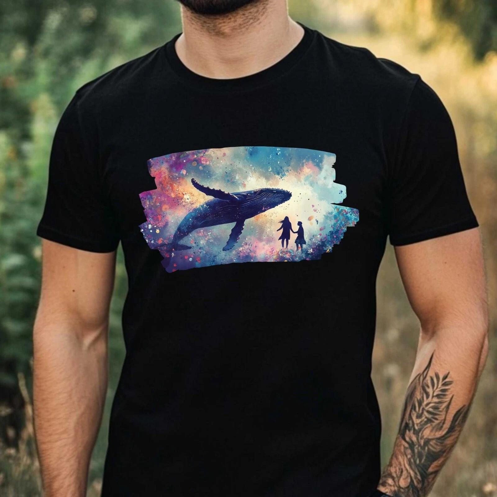 T-Shirt Herren Buckelwal Motiv Baumwolle Größe XS bis 5XL L