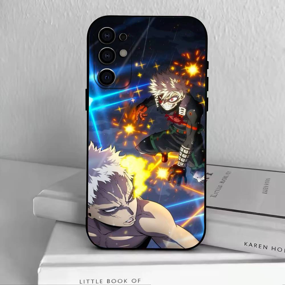 Katsuki Bakugo H-Hero Academia Phone Case Black Silicone Soft For Samsung S25,S24,S21,S22,S23,S30,Ultra,S20,Plus,Fe,Lite