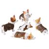 5Pcs Mini Dog Figurines with Assorted Poses Strong Small Dog Statues Easy Adhesive Installation for Car Dashboard Decors
