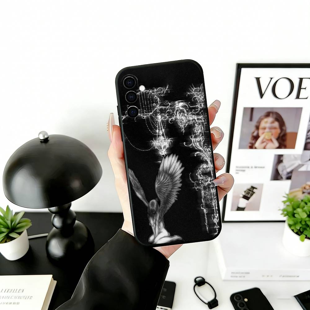

G-Gothic Cyber Sigil Phone Case For Samsung Galaxy A73,A72,A71,A70,A53,A52,A51,Others Soft Black Cover Samsung a40