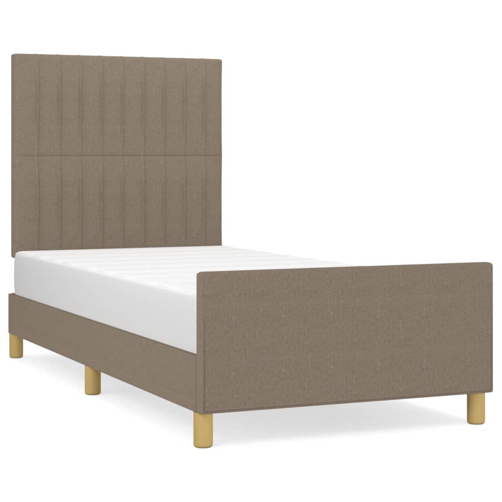 Vidaxl Rama Łóżka Bez Materaca, Taupe, 100X200 Cm, Obita Tkaniną