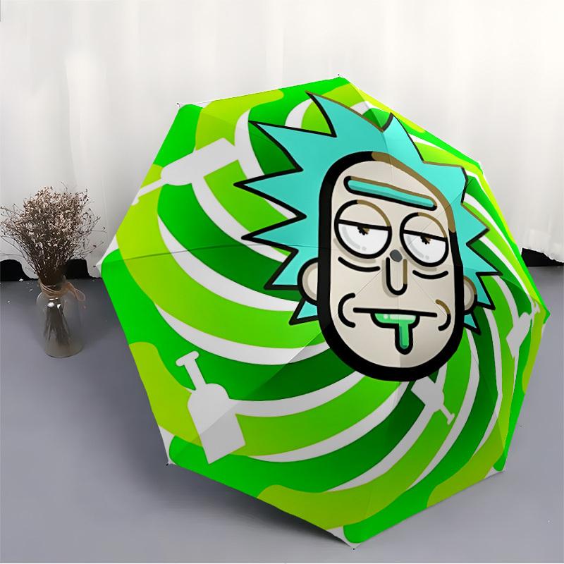 1pc Rick Sanchez Automatic Open/Close Umbrella, Christmas Gift for Men Women, Daily Travel Outdoor Use Yy251101233