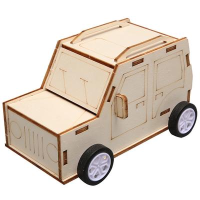 Science et technologie Petite production artisanale Bricolage Maison Back Force Voiture Jouets scientifiques et éducatifs pour enfants utilisant la physique inertielle de