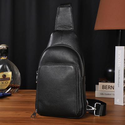 Υψηλής ποιότητας Ανδρική Τσάντα Ώμου Γνήσιο Δέρμα Πολυλειτουργική Δέρμα Αγελάδας Ανώτερης στρώσης Casual Απλή Τσάντα Στήθους Crossbody Τσάντα Στήθους