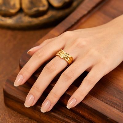 Adjustable Ring Lightweight Comfortable To Wear Anti-Oxidation Open Ring Exquisite Craftsmanship Niche Style Ring for Women