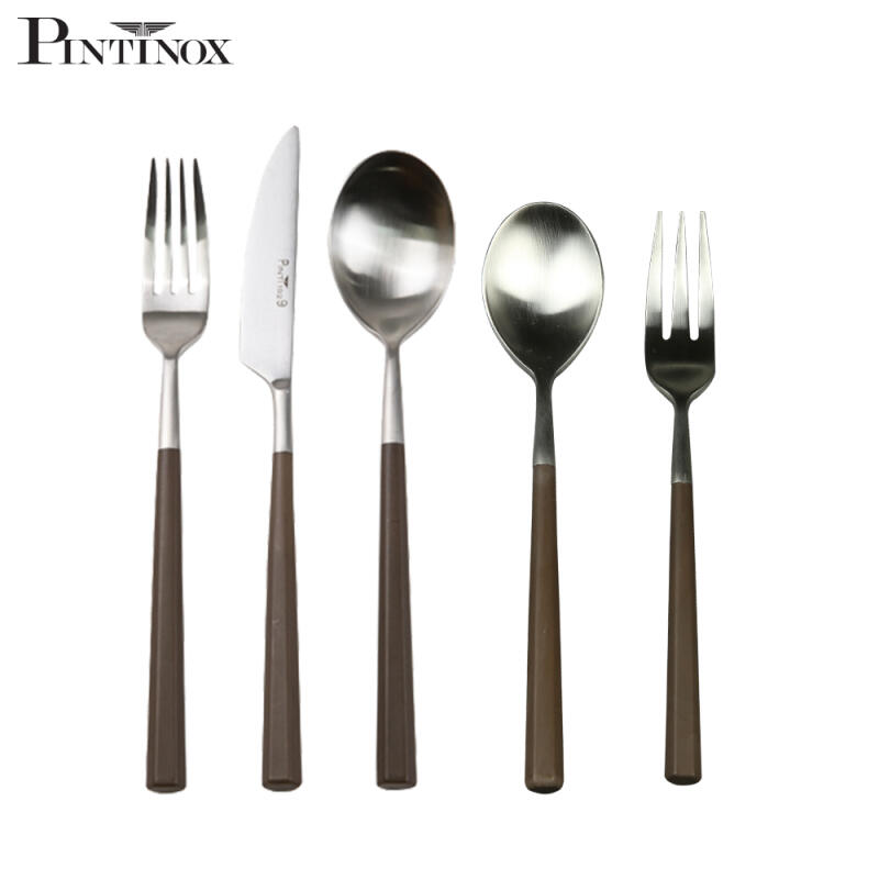 Hive Dessert Cutlery Brown SET