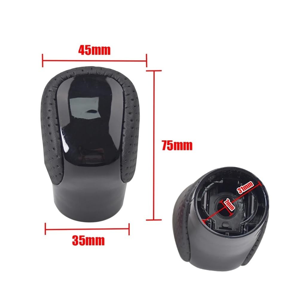 HCBCPVLAA Auto AT Gear Shift Knob for Lexus ES GS-450H GX IS-300 NX-300H RC-300 RX-350 2015-2021 Auto Parts (Black-With Hole)