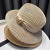 Fashionable Summer Woven Top Hat Women's Light Luxury Top Hat Breathable Sun Hat New Sun Protection Basin Hat
