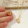 2 PCs Brass Charms 18K Gold Plated Conch Shrimp Ocean Pendants For DIY Necklace Bracelet Jewelry Making Findings