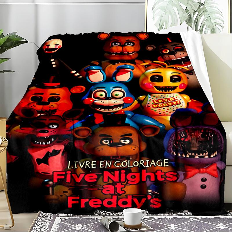 Fnaf Horror Circus Blanket Flannel Throw for Sofa, Indoor, Camping, Living Room, Office, Chair, And Bed Soft Birthday Gift