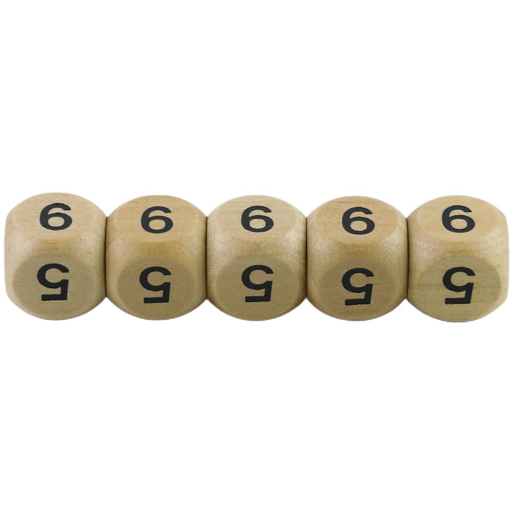 5pcs Wooden Dice Polyhedral D6,D10 Dice for Party Kid Toys Game Wood Dice Toys Board Game