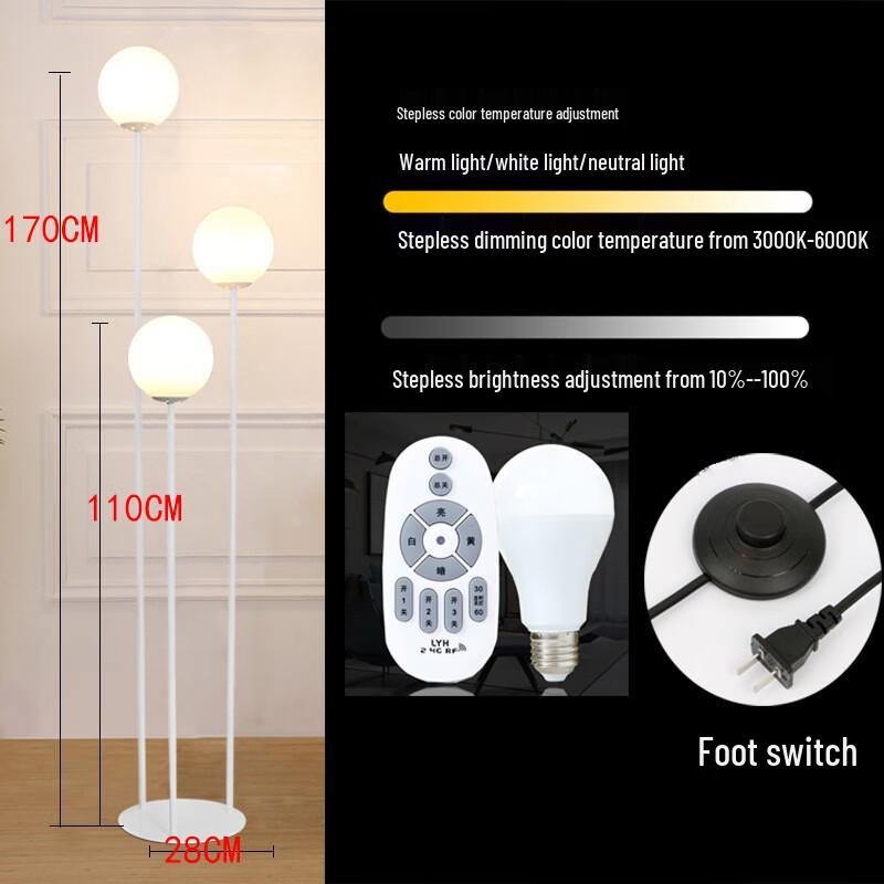 

Elegant Nordic Arc Floor Lamp with Remote