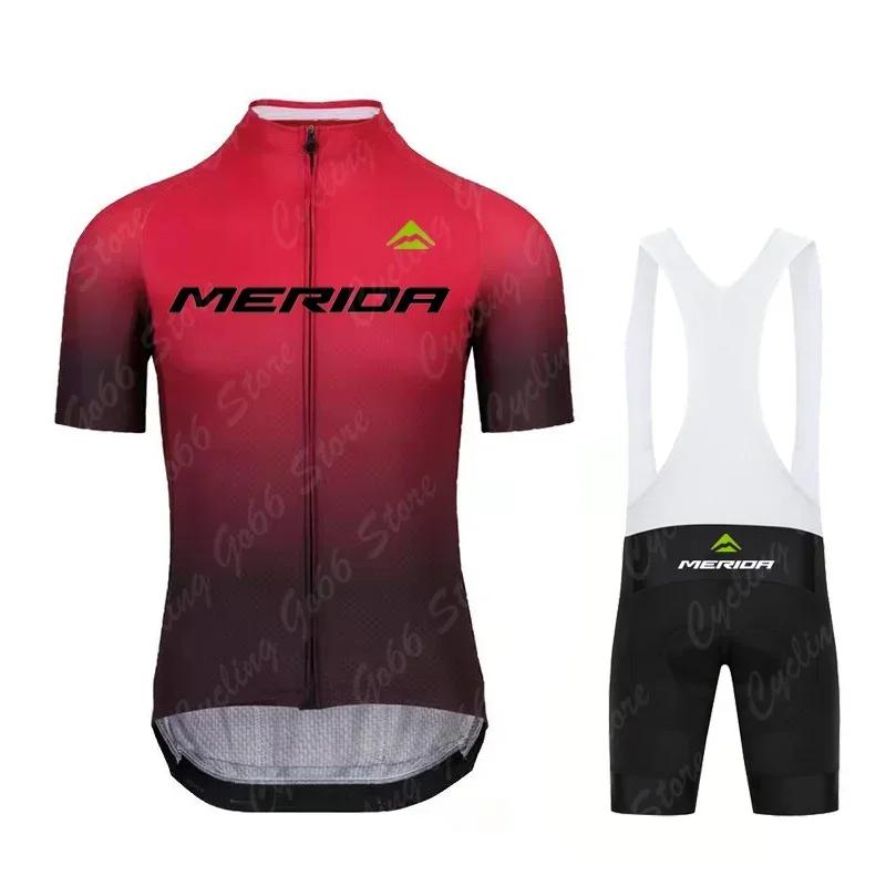 2026 Summer Breathable Cycling Suit Set Maillot Cycling Clothing Road Bike Suit Mountain Bicycle Shirt Bib Shorts MTB Ropa Merida