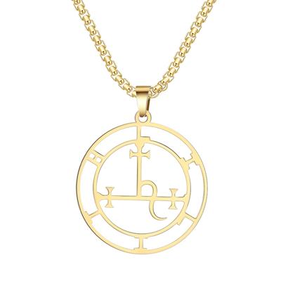 VASSAGO Sigil der Lilith Halskette Satanischer Wicca Schmuck Hekate Göttin Anhänger für Frauen Männer