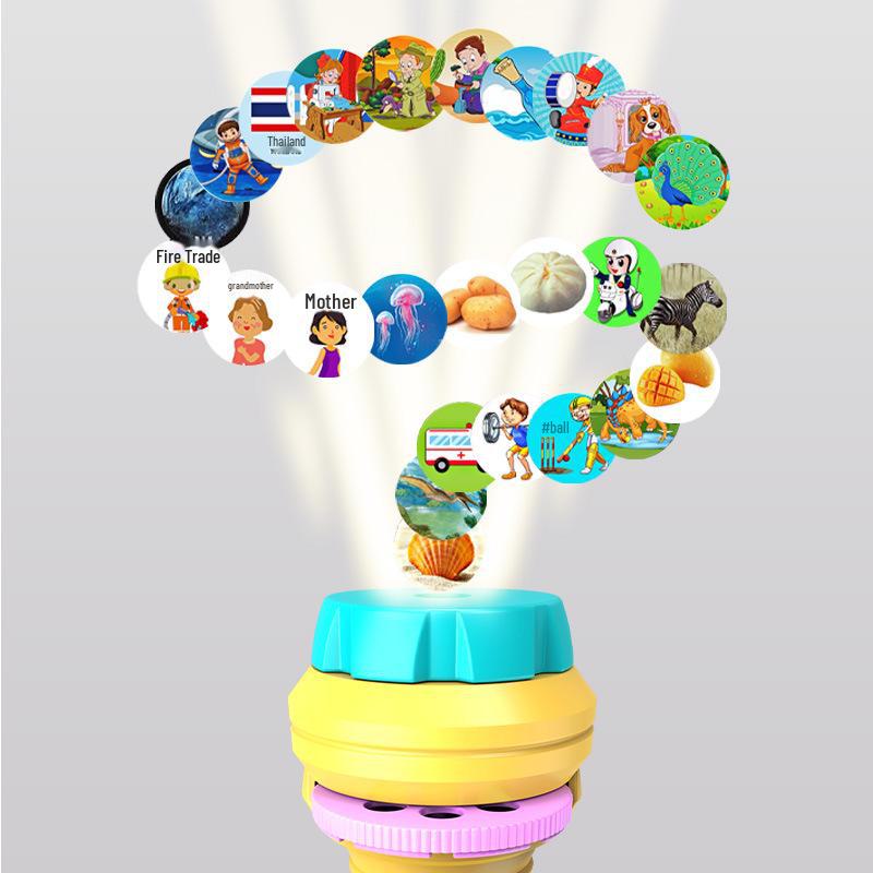 Luminous Projection Flashlight for Early Education - Children's Cognitive Light-up Toy