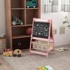 Three-In-One Kids Easel with Paper Roll, Art Easel, with Storage - Pink