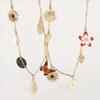 Trend Personality Multi-element Pendant Necklace Vacation Style Colored Oil Drip Flower Sun Butterfly Clavicle Chain