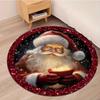 Teppich mit Weihnachtsmotiv Weihnachtsmann und Schneeflocke Rund Weich Wohnzimmerbodenmatte Gut Wohnzimmer Arbeitszimmer Spielzimmer Zimmer