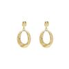 Minimalist Metal Earrings with Geometric Ellipse Design
