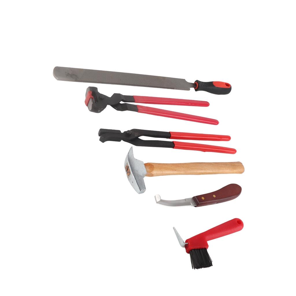 6 Piece Set Professional Horse Farrier Hoof Trim Tool Nail Horseshoe Plier Trimming Tool