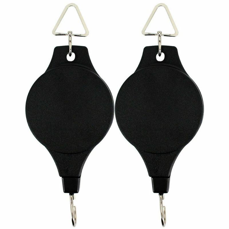 1Pc Retractable Hanging Basket Pull Down Hanger Pulley Garden Baskets Plant Pots Hanging Basin Retractable Hook Greenhouse