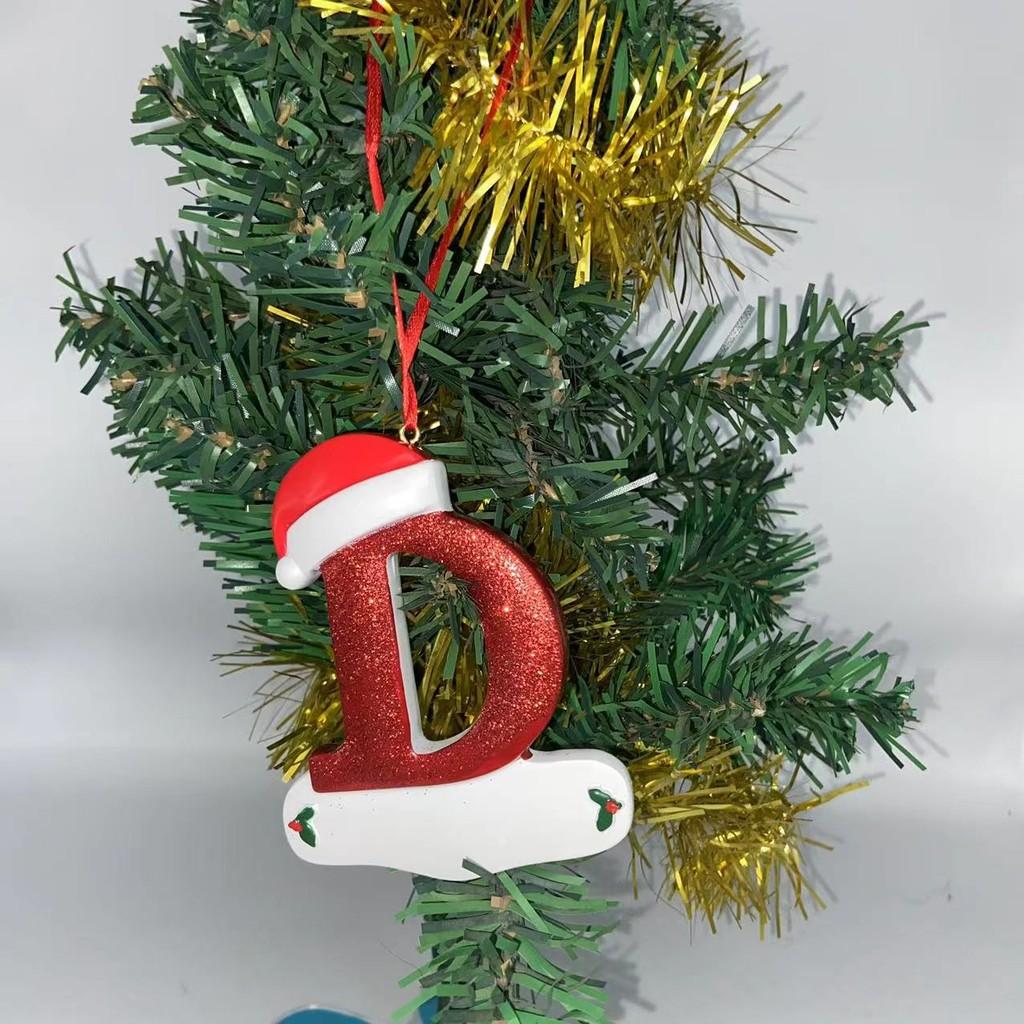 Chic 26 Letter Resin Alphabet Ornaments For Christmas Tree Unique Holiday Decor