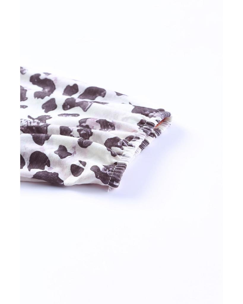 Azura Exchange Leopard Patchwork Waffle Knit Dress