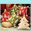 Christmas Tree Pattern Plush Pillows Cushions For Holiday Decor Gift Home Office