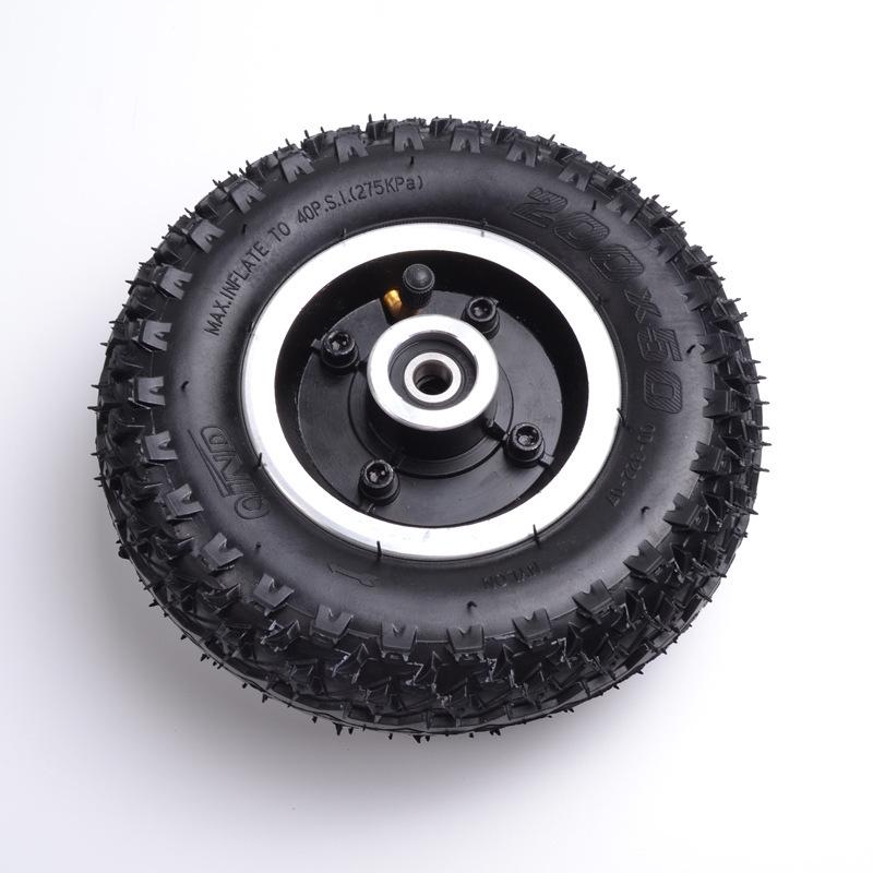 8" Electric Skateboard Synchronous Wheel with 72-Tooth Pulley, Gear Wheel, Inflatable Tire, Aluminum Alloy 200X50.