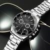 Orologio Classico da Uomo Orologio al Quarzo Orologio Multi-Quadrante Orologio in Acciaio Inossidabile Orologio Casual Sportivo da Uomo Orologio con Calendario Analogico