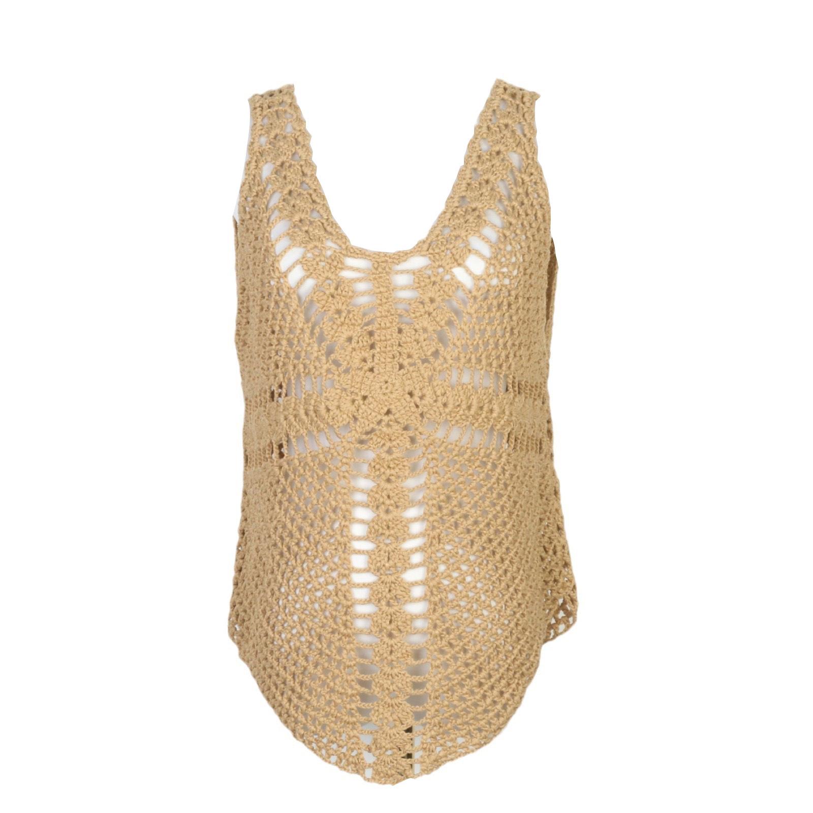 

Sexy Hollow Out Women s Short Vest - Casual European & American Style M